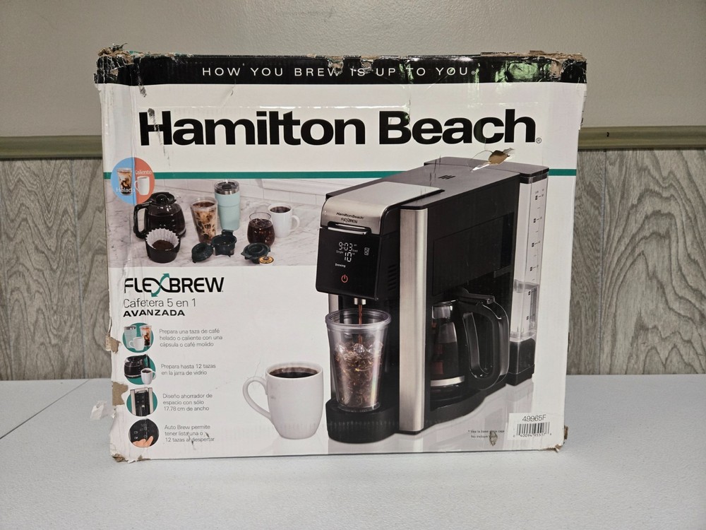 Hamilton Beach FlexBrew Advanced 12 Cup Drip & Single Serve Kcup Coffee Maker