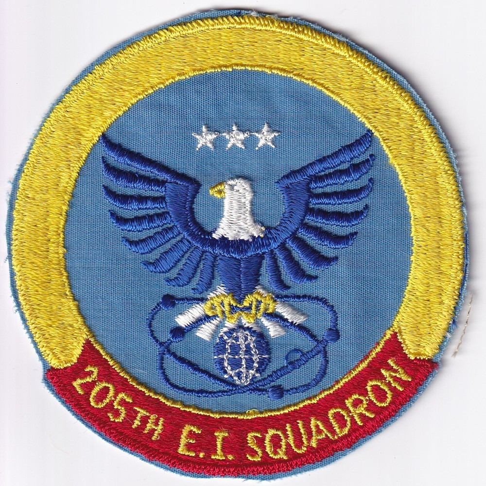 205th EI Squadron Engineering and Installations Vietnam era twill patch USAF