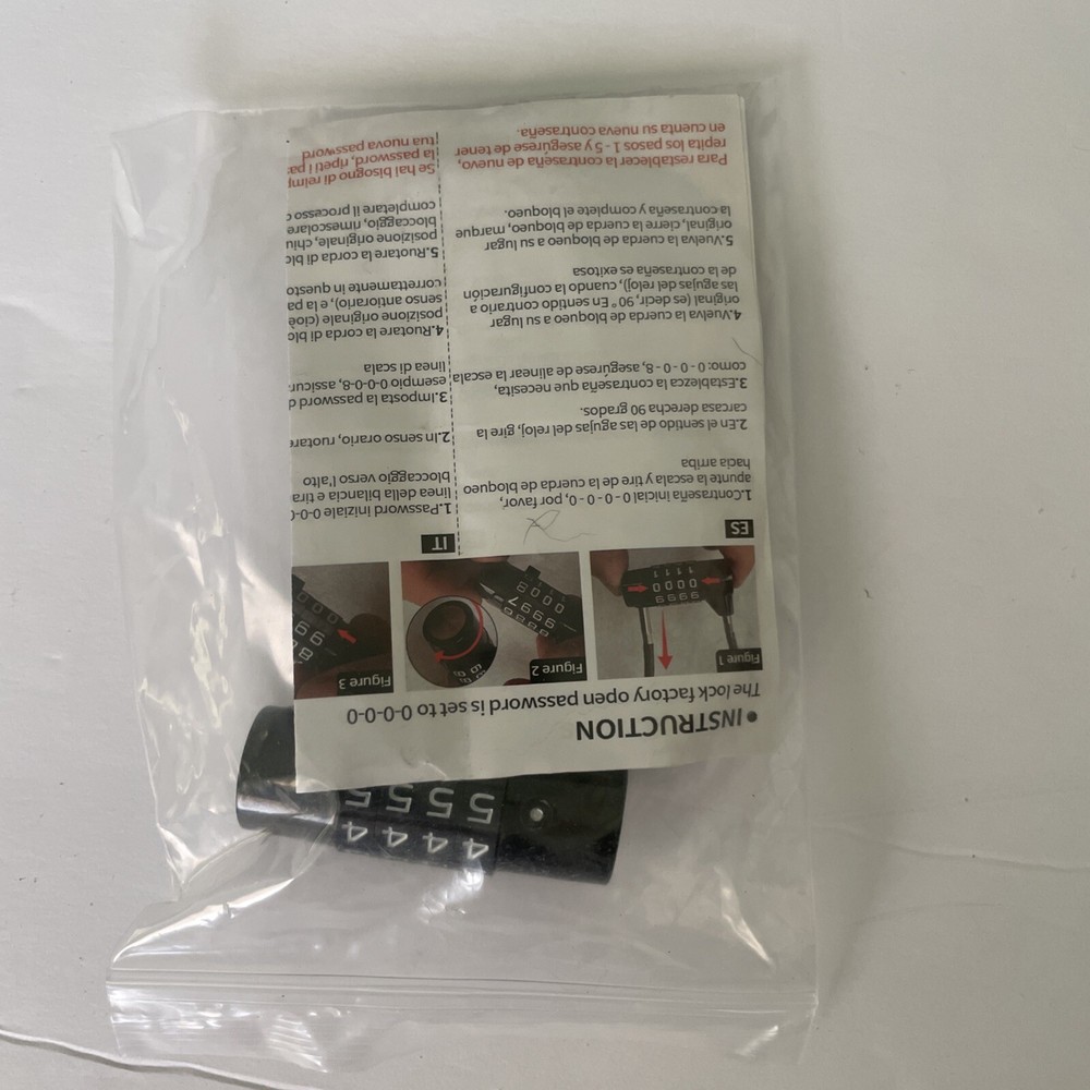Long Shackle Padlock 4 Digit Combination Padlock with Code Outdoor Safety Locks