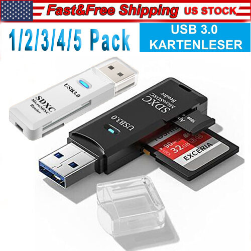 USB 3.0 SD Card Reader for PC Micro SD Card to USB Adapter for Camera Memory C