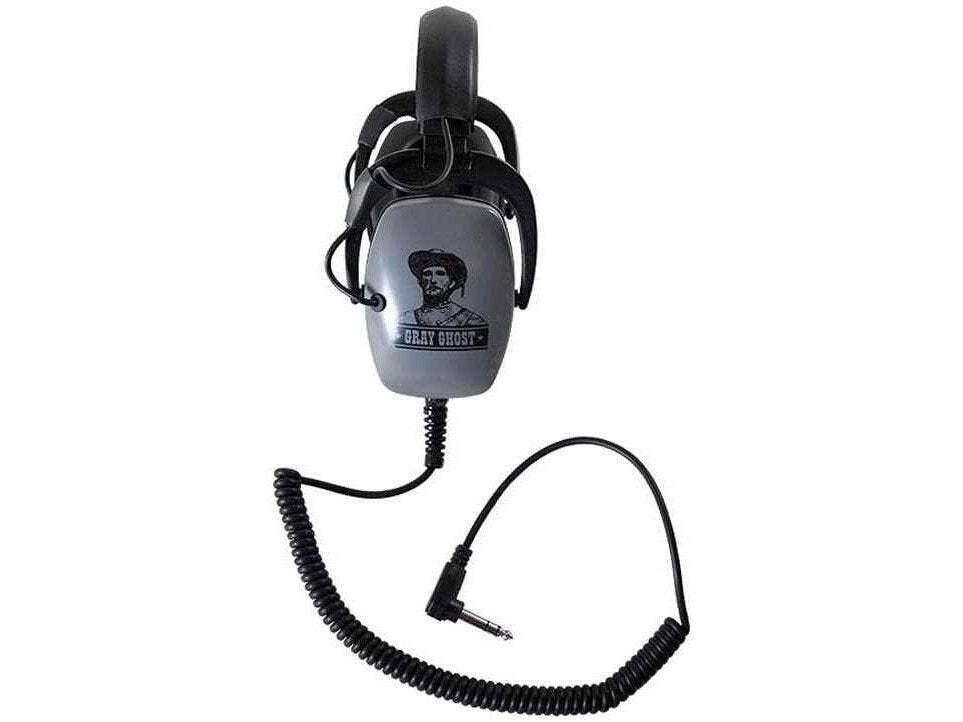 DetectorPRO Gray Ghost Deep Woods Headphones with 1/4" Angle Plug