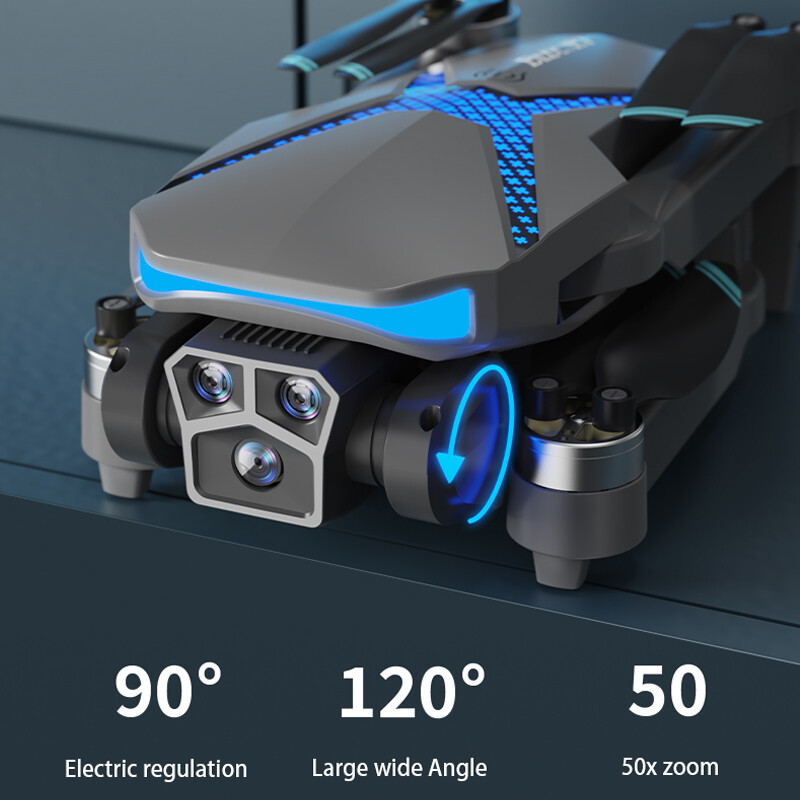 AE7 Drone WIFI FPV 4K HD Dual Camera Obstacle Avoidance Optical Flow 3 Battery