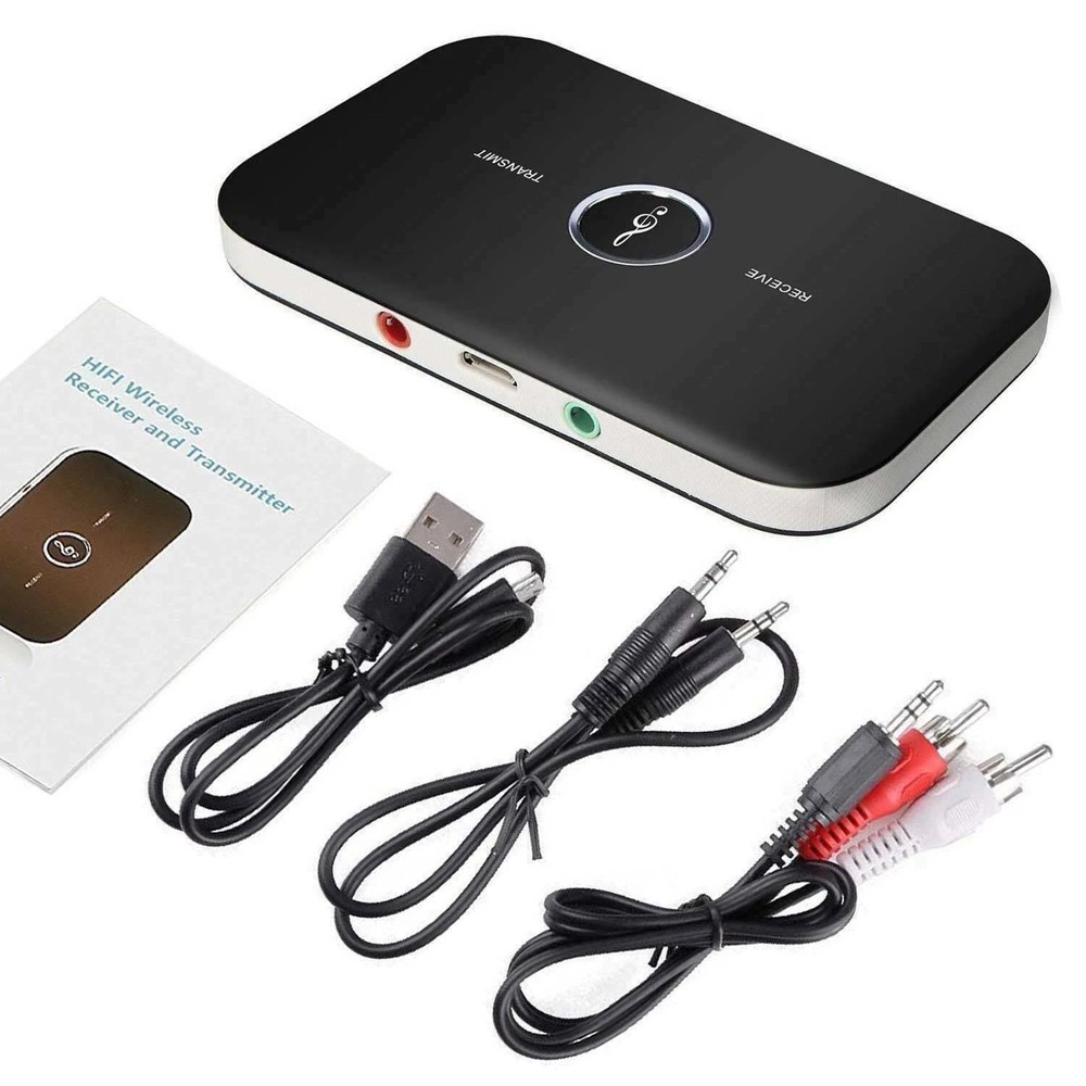 2 IN 1 Bluetooth 5.0 Transmitter Receiver Wireless Audio 3.5mm Jack Aux Adapter