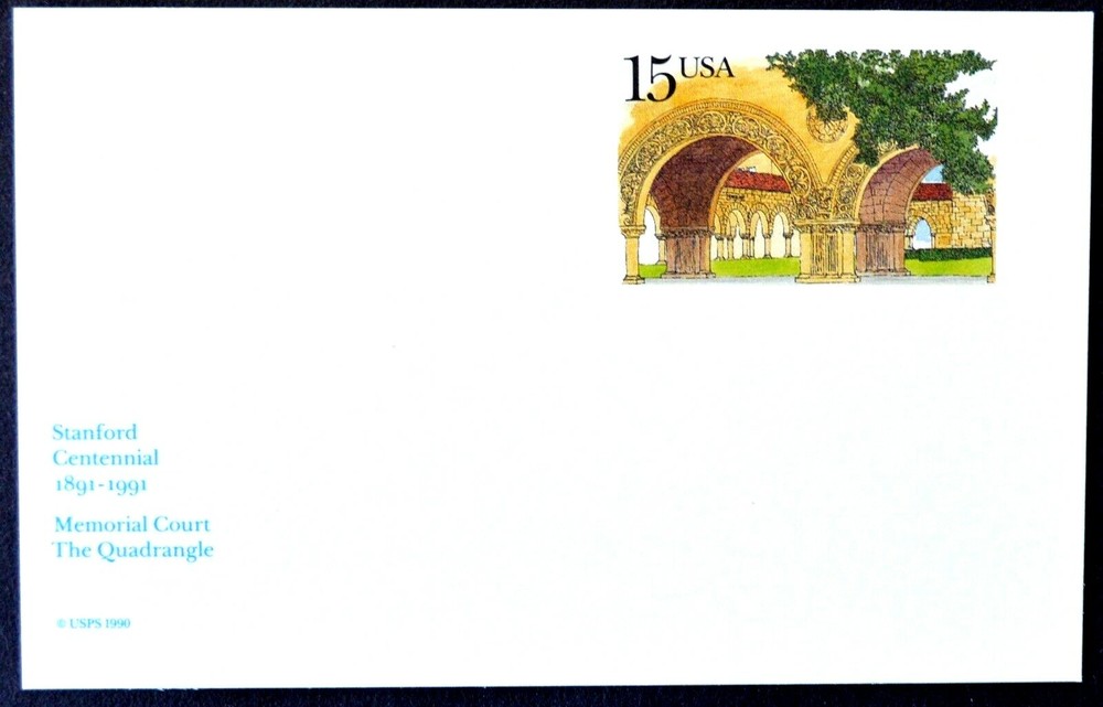 1990 US Sc #UX150 postal card, 15 cent, mint, sharp corners, excellent condition