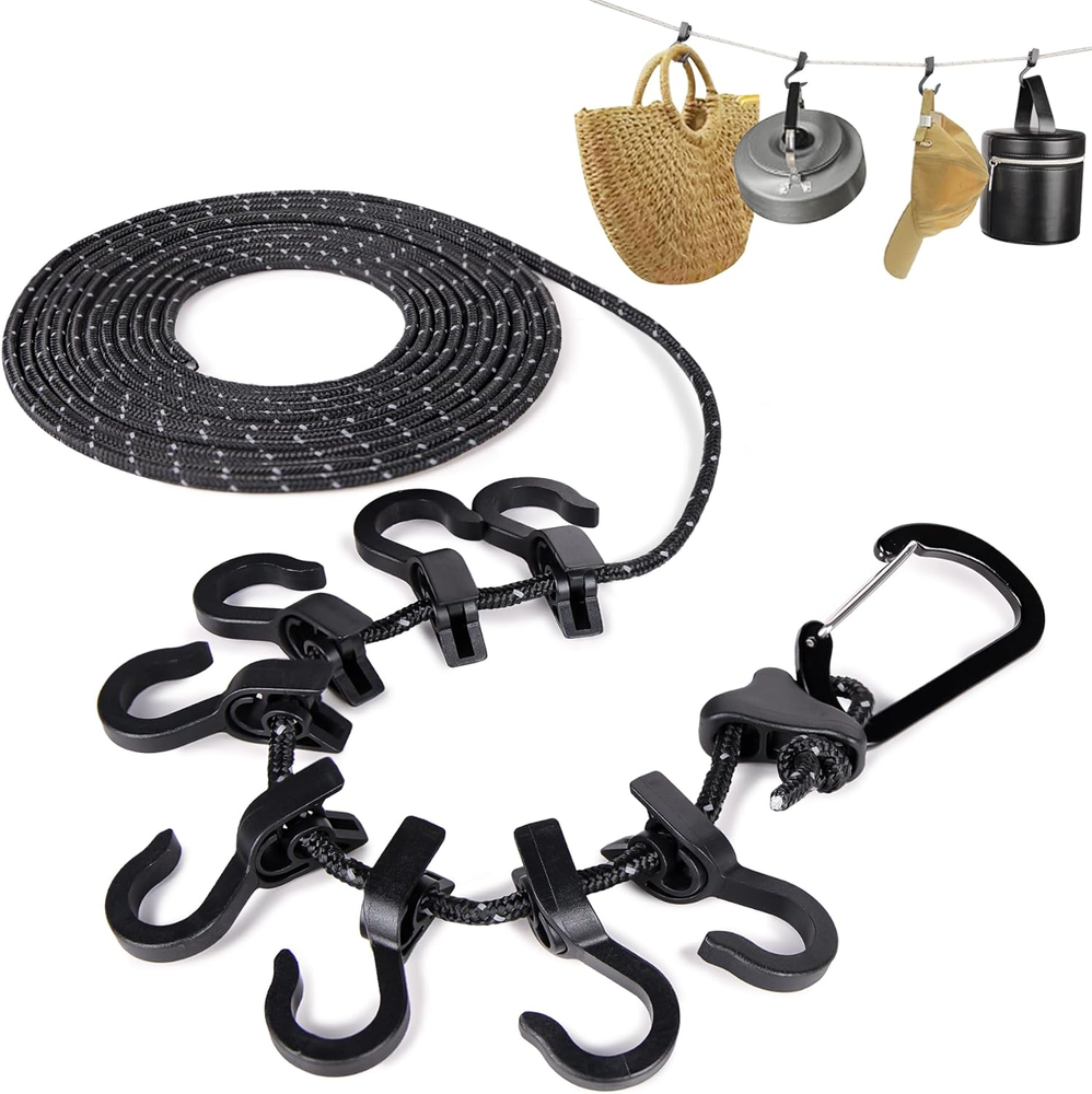 Hammock Straps Hanging Kit Car Camping Essential,13.8Ft Retractable Camping Rope