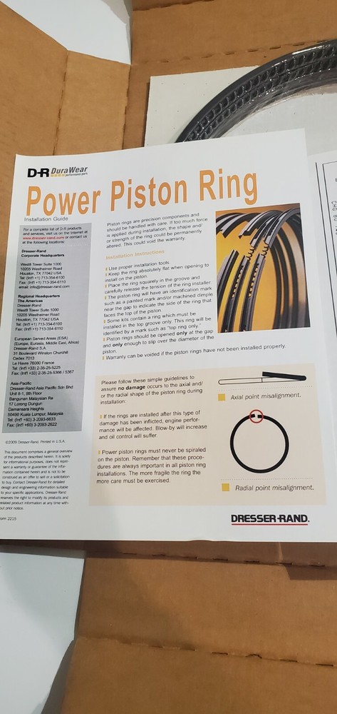 SIEMENS DURAWEAR 1W140620 POWER PISTON RING SET