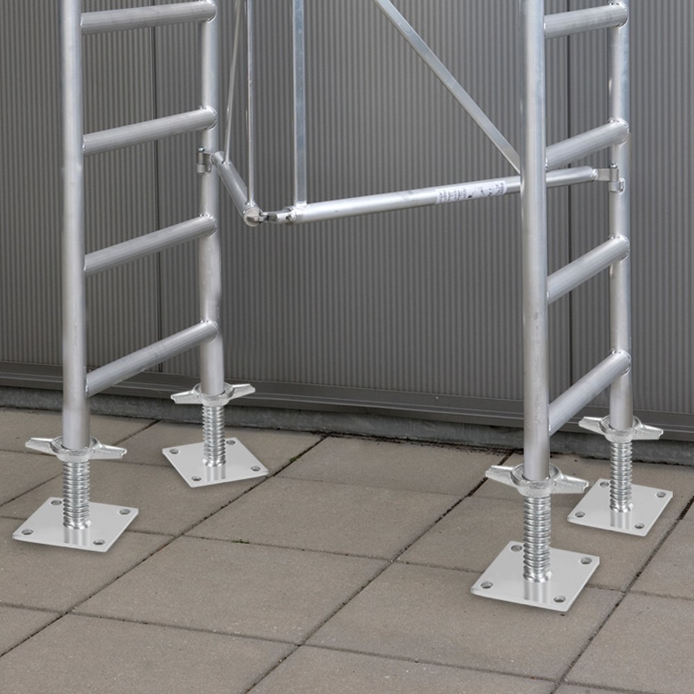 4-Pack Adjustable Leveling Jacks Solid Screw for Baker-Style Scaffolding