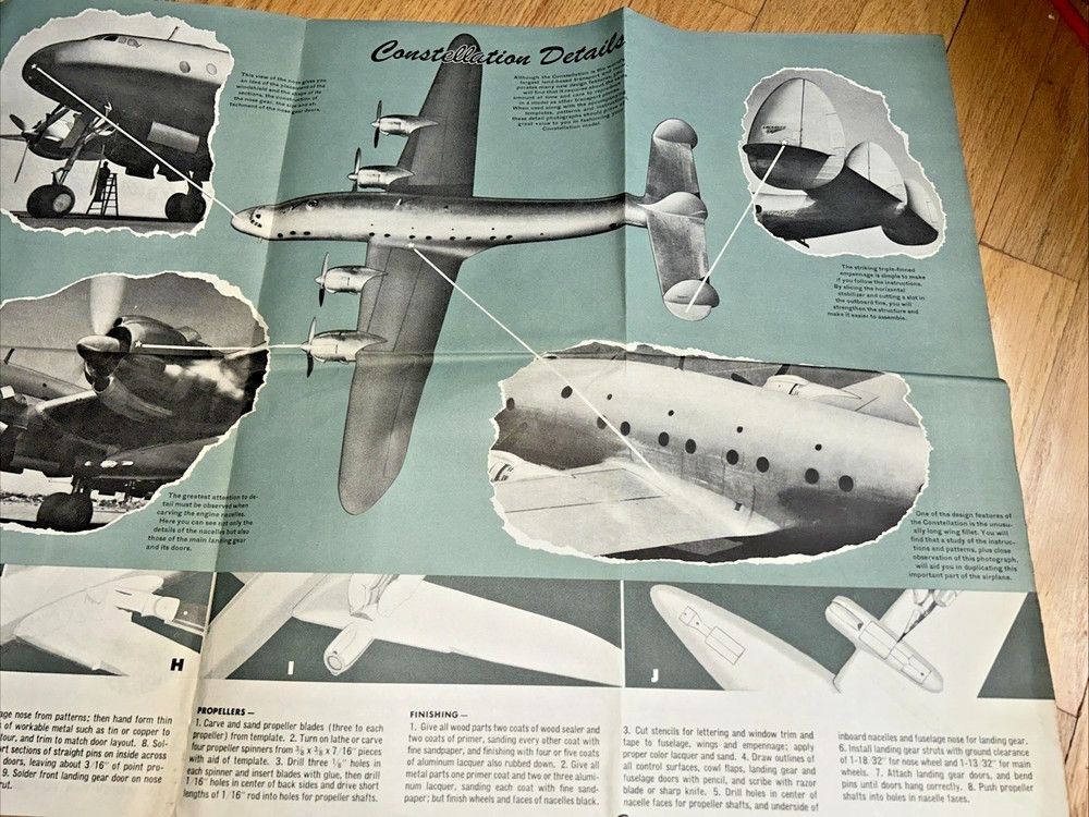 1944 LOCKHEED CONSTELLATION MODEL PLANS