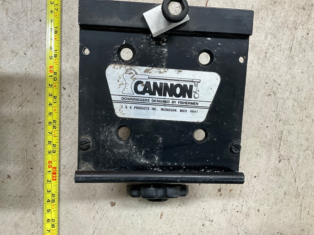 Cannon Downrigger Slide Mounts (2) - rail mount model - nice shape, used.