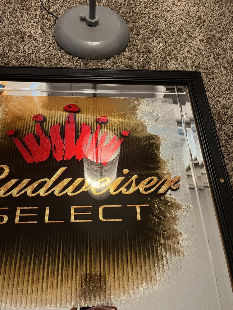 Budweiser Select 2002 VTG 26”x24 Beer Mirror