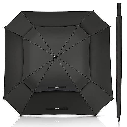 Extra Large Golf Umbrella 62 Inch, Automatic Open Double Canopy Vented Golf