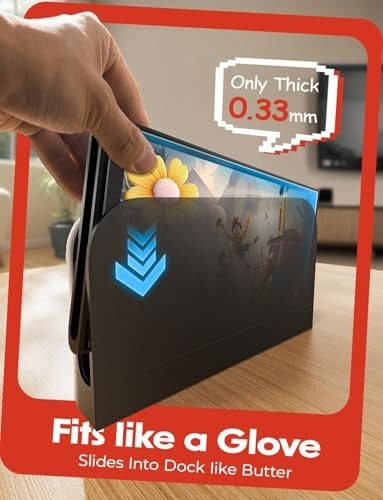 2 Pack Tempered Glass Screen Protector for Nintendo Switch - Auto-Dust Removal,