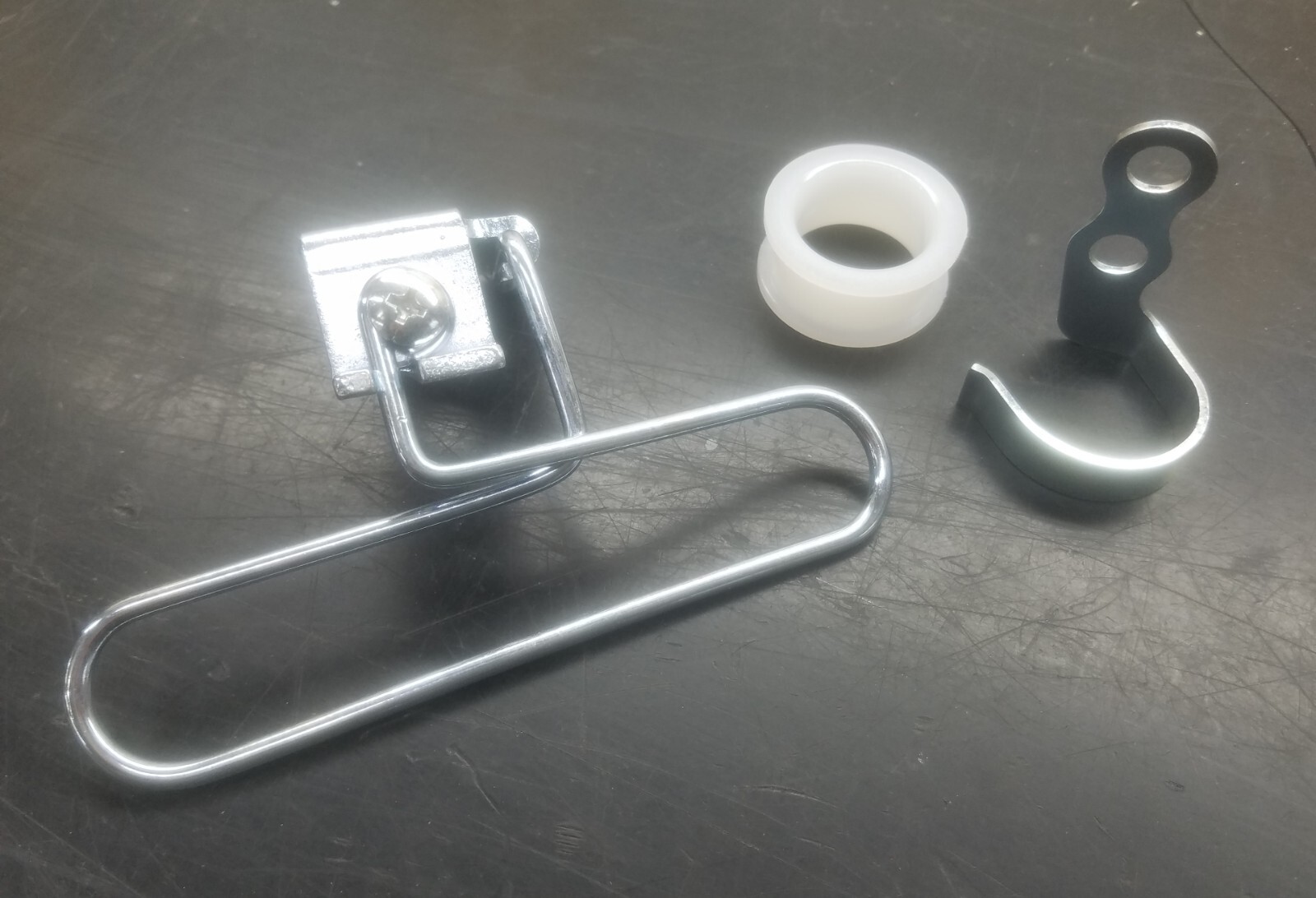 HONDA ATC 250R 350X REPRO UPPER AND LOWER BRAKE HOSE GUIDE COMBO NEW NOS