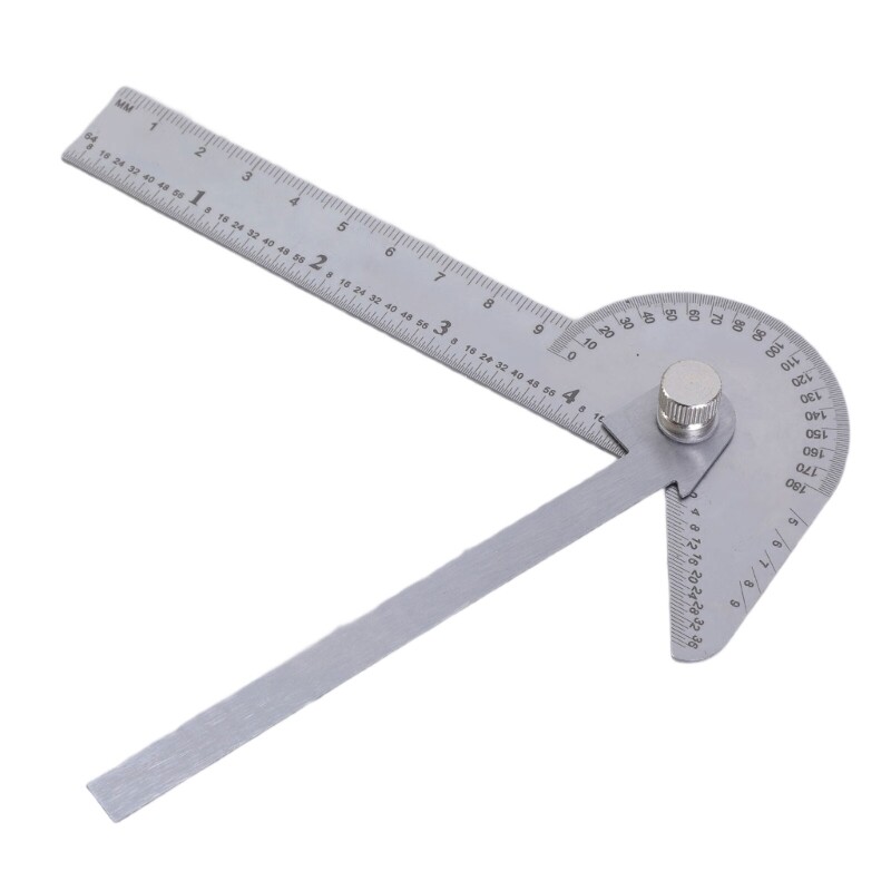 Multifunction 9cm Protractor with Double Unit Scale Measuring Tool for DIY