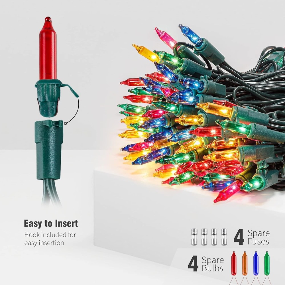 2PACK 50Count Easter String Lights,Christmas Lights Plug in,13FT Incandescent...