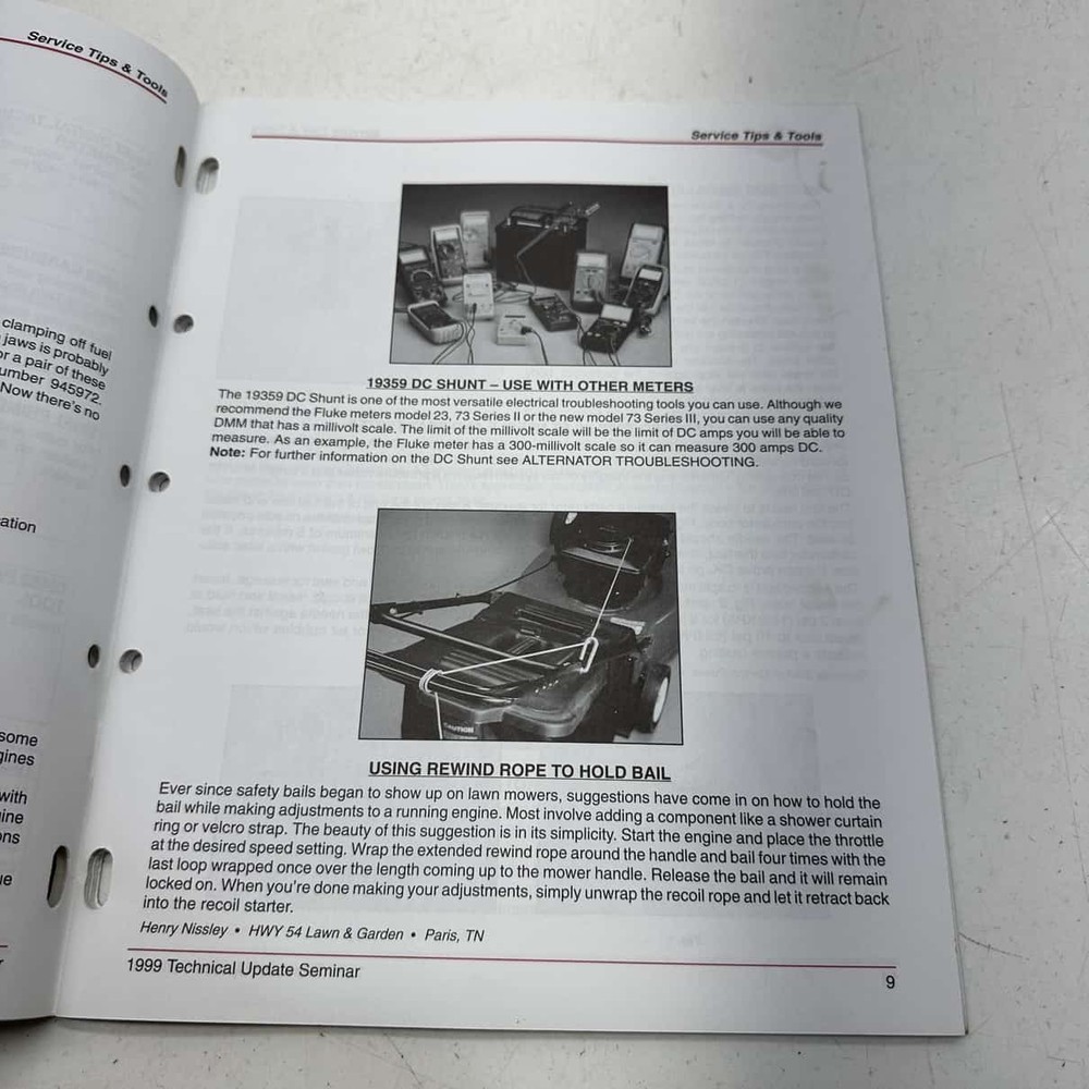 1999 Technical Update - 0 Briggs&Stratton Intek V-Twin