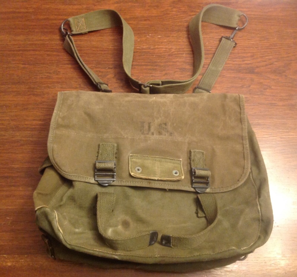 RARE 1945 Vintage WW2 Backpack Sack US Marine Military Gear