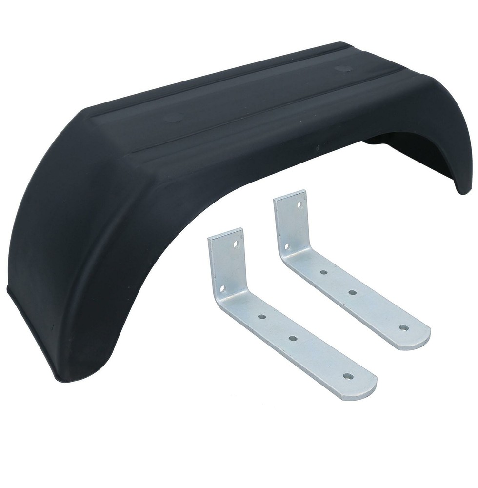10" Plastic Mudguard Fender (Single) Offset Fit & Mud Guard Angle (LARGE) Brack