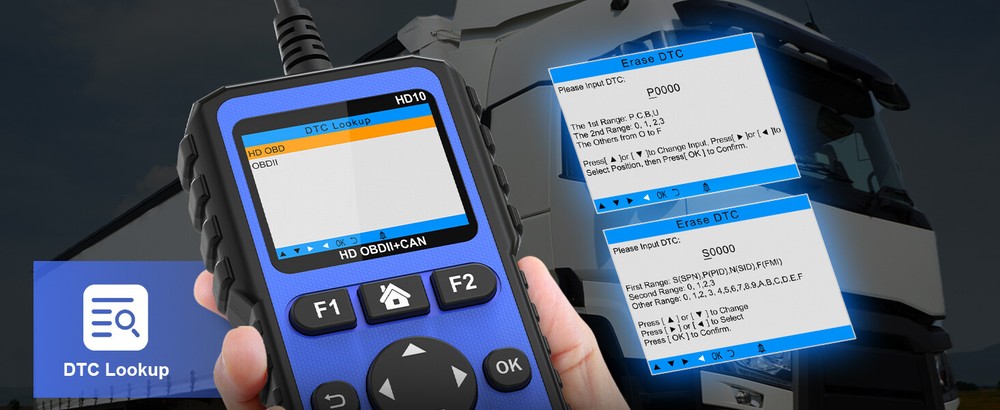 HEAVY DUTY DIESEL TRUCK DIAGNOSTIC SCANNER TOOL CODE READER PETERBILT KENWORTH