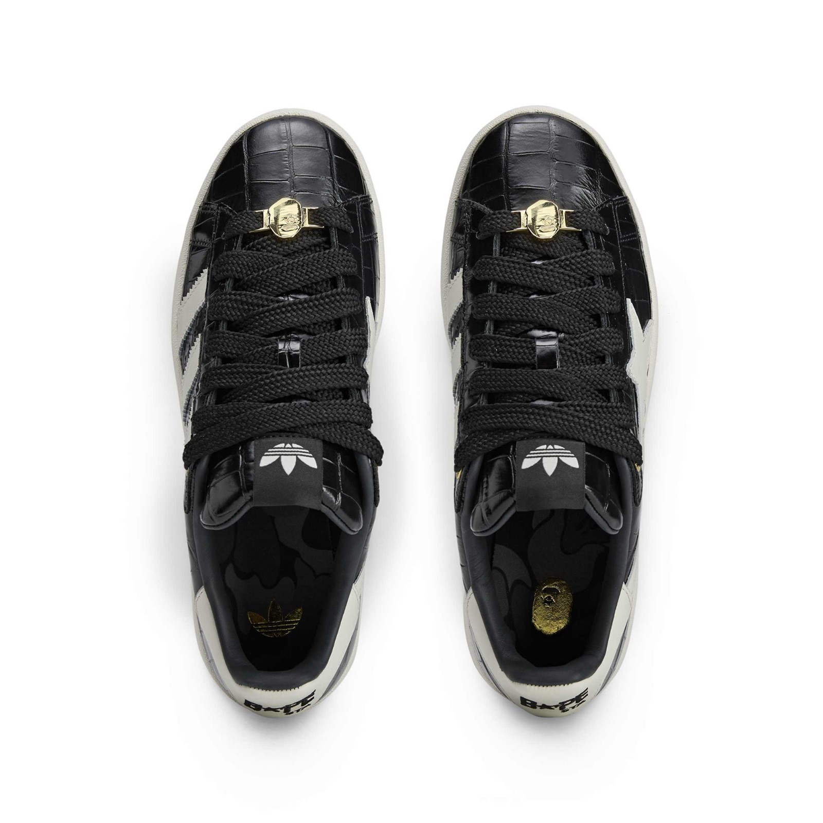 Adidas Originals x BAPE Campus 00S (Black/Off White/Gold) Men's Shoes KJ8851