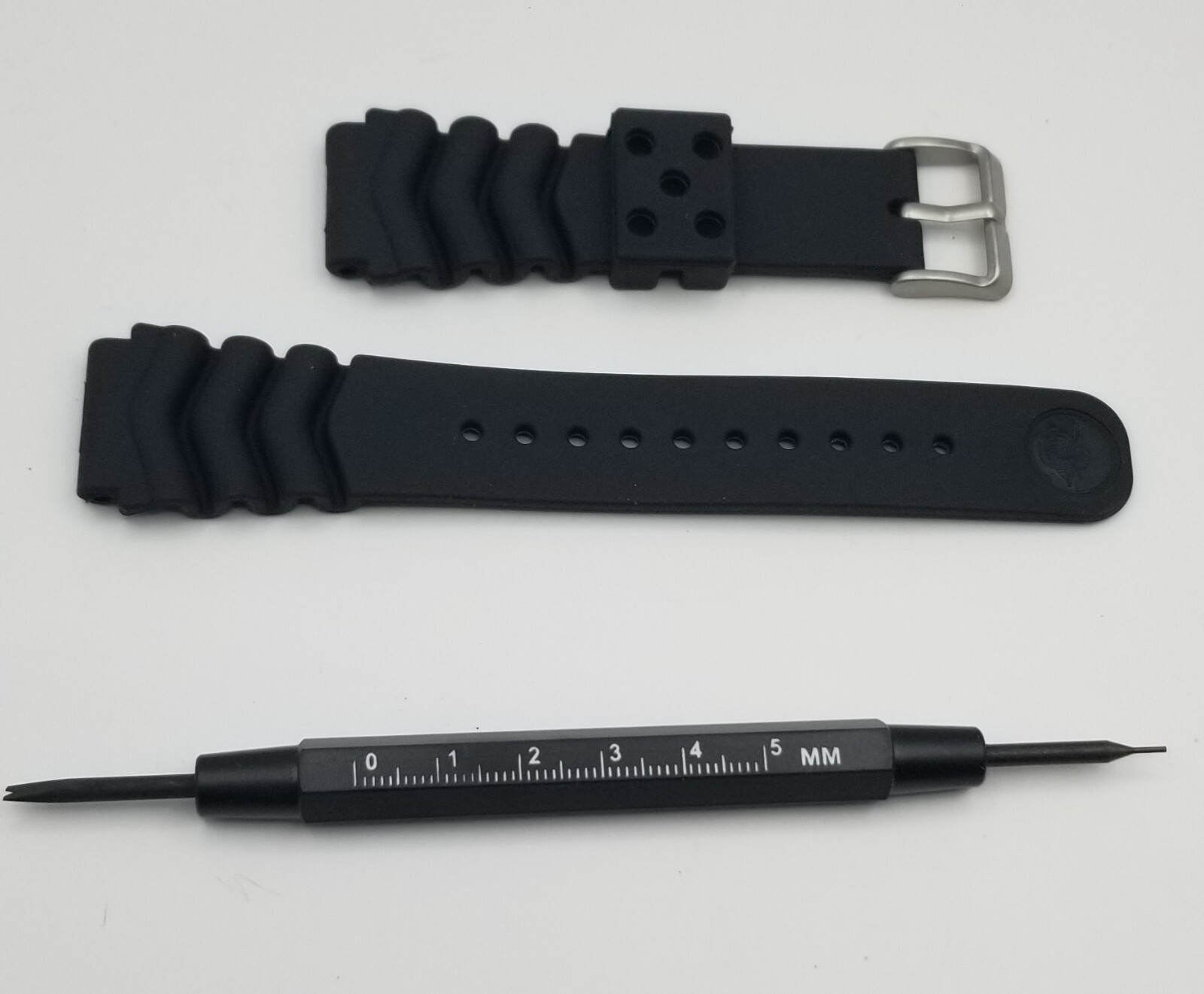 SEIKO Rubber Strap for SKX007 Divers Watch 22mm Z22 Black w/tool and spring bars