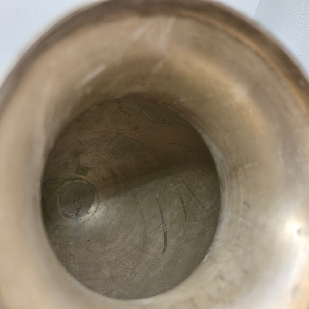 B.S. Co. Silver Plate on Copper Vintage Footed Teapot Coffee - Hinged Lid VTG