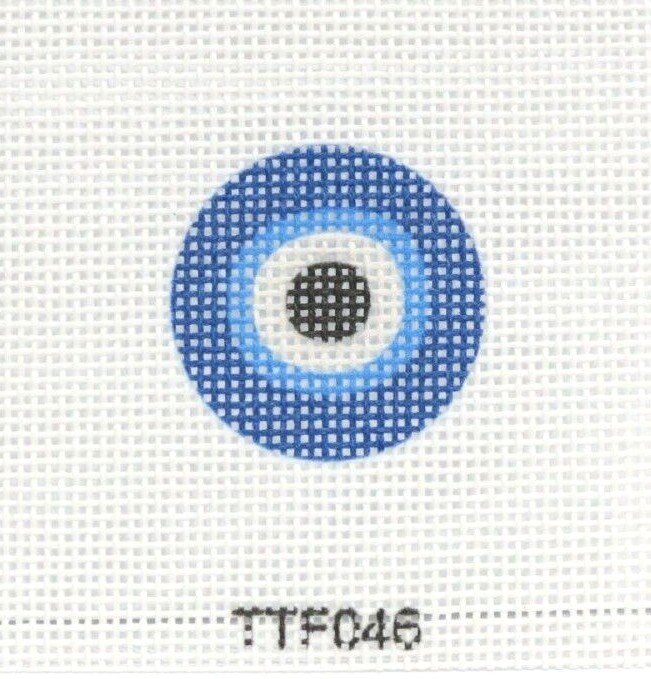 Planet Earth Round Canvas Insert for Fob Printed Needlepoint Canvas
