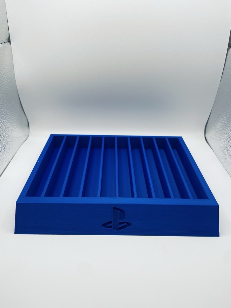 PlayStation Game Case Display Stand (Blue PS5 & PS4 Compatible)