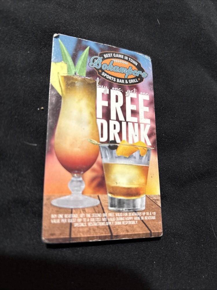 Bokampers Free Drink Card