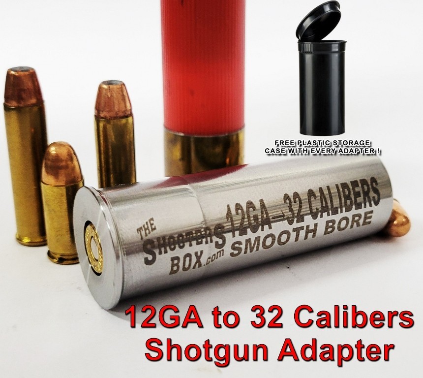 12GA to 32 Calibers Shotgun Adapter - Chamber Reducer - Stainless - Free Case !!