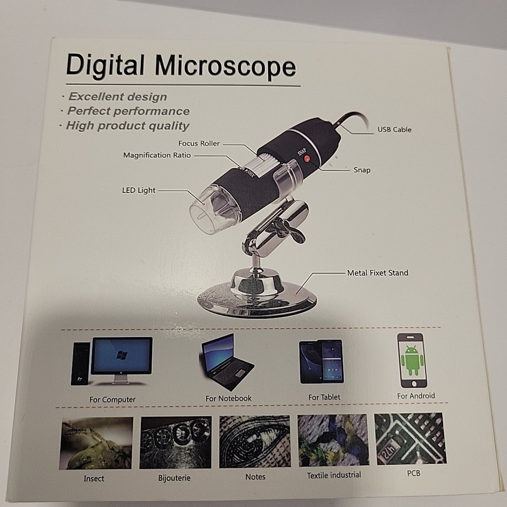 USB Digital Microscope 1000X Magnification Endoscope Video Camera PC Android
