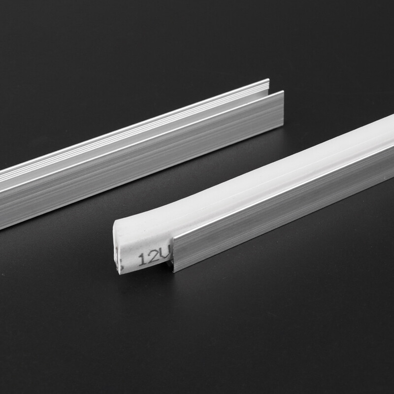 1m-2.5m Aluminum Clip Light Channel Mounting Bracket for 8x16mm Rope Lights