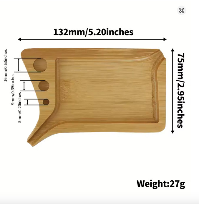 Premium Bamboo Rolling Tray with Integrated Funnel & Cone Loader Tool