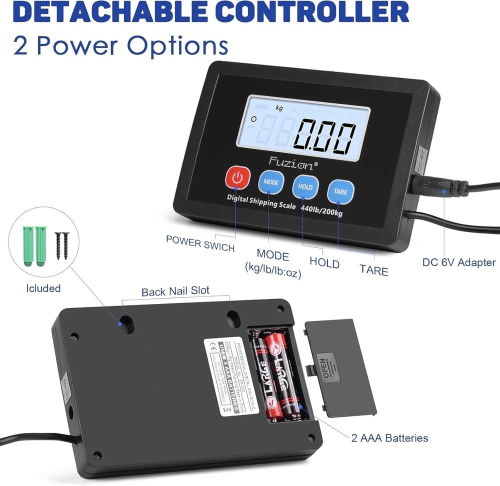 Versatile Digital Shipping Scale 440lb - Accurate, Durable, with Backlit Display