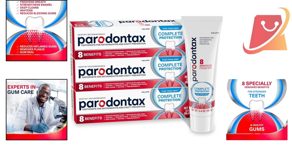 Complete Protection Toothpaste Pure Fresh Mint 3.4 oz x 3 Antigingivitis Pack
