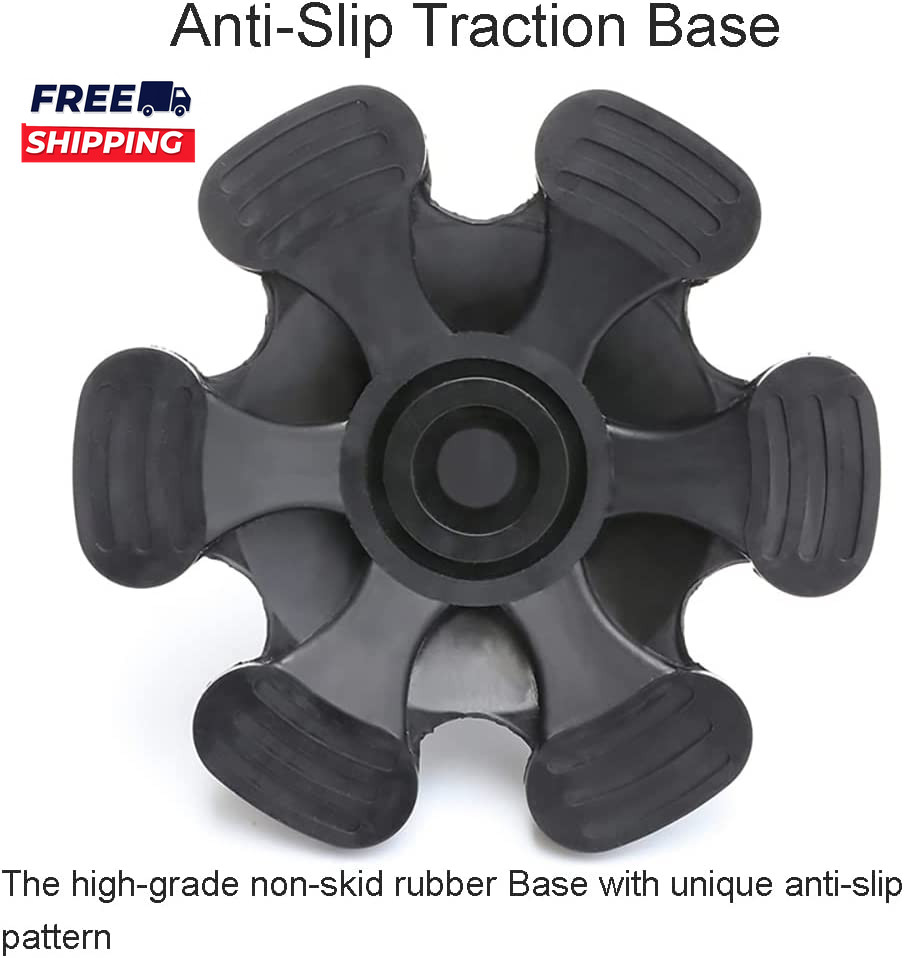 Cane Tip with 6 Support Rubber Foot for Walking Canes 3/4 Inch Shaft, Self-Stand