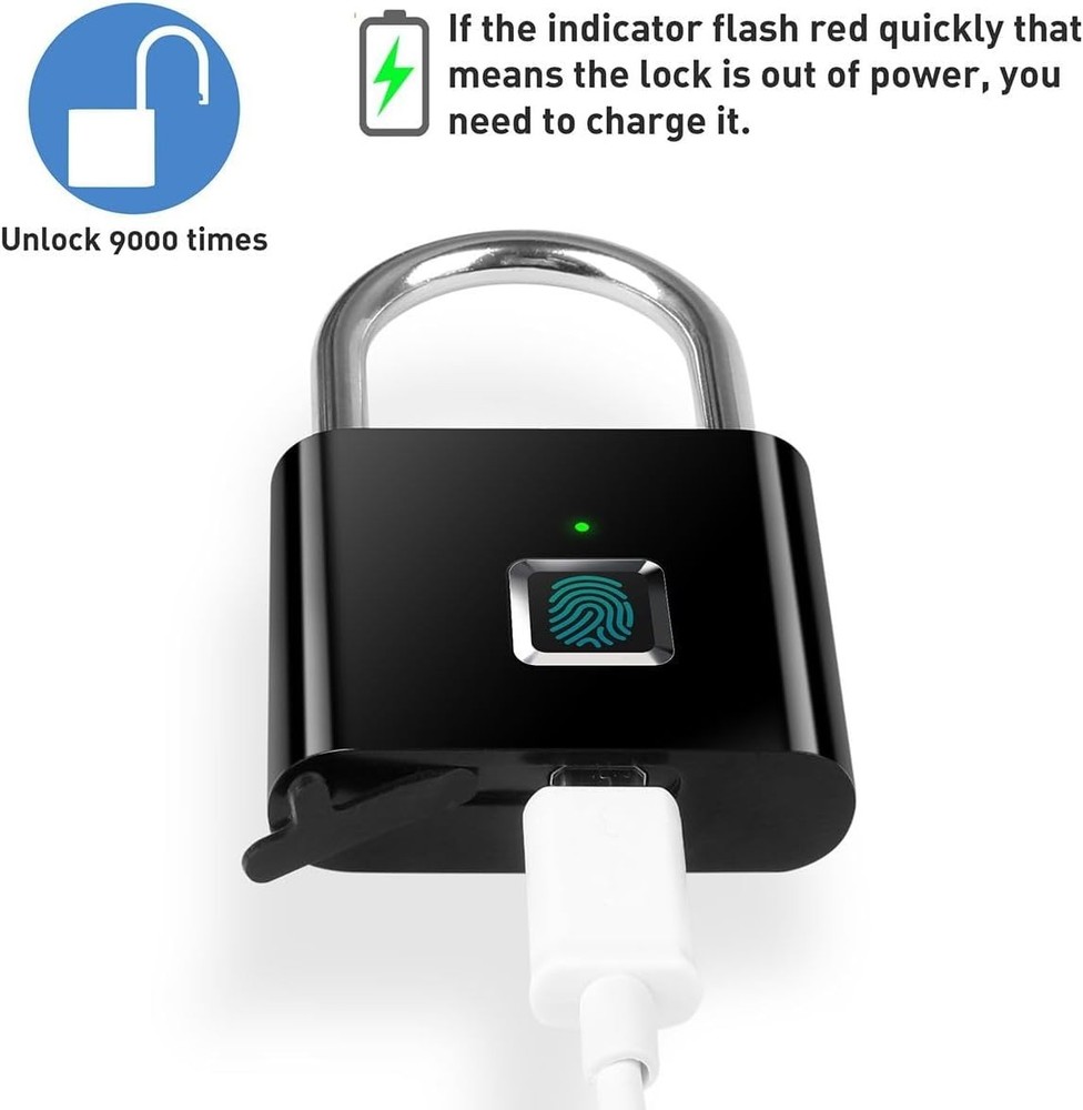 Fingerprint Lock, Fingerprint Padlock, Smart Padlock, Locker Locks, Smart Lock