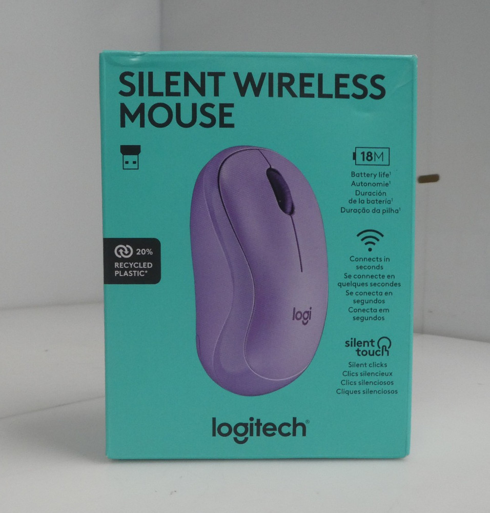 8 PACK Logitech Silent Wireless Mouse Purple 910-007483
