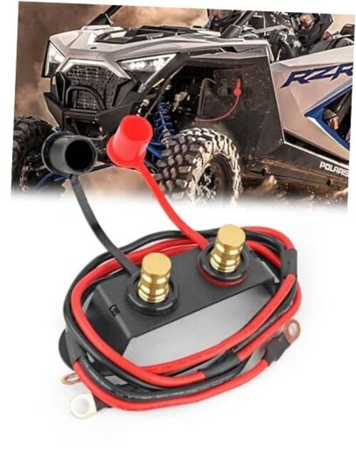 Battery Jump Post Kit with Remote Terminals, Steel Mount Bracket and