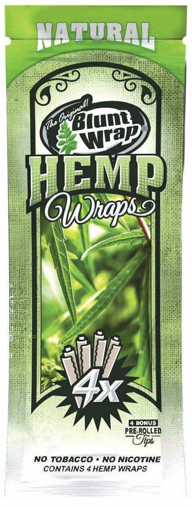 The Original B Wrap Rolling Paper Natural Unflavored 60 Wraps Tips FULL DISPLAY