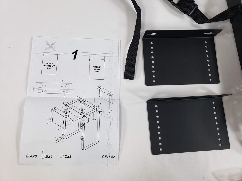 Penn Elcom Under-Desk Computer Mount Adjustable Straps Fit up to 71" PC Tower
