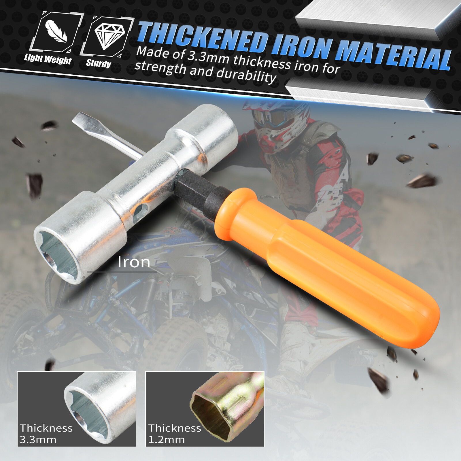 16mm/18mm Spark Plug Wrench Spanner Socket Tool For Honda TRX450 TRX400EX TRX300