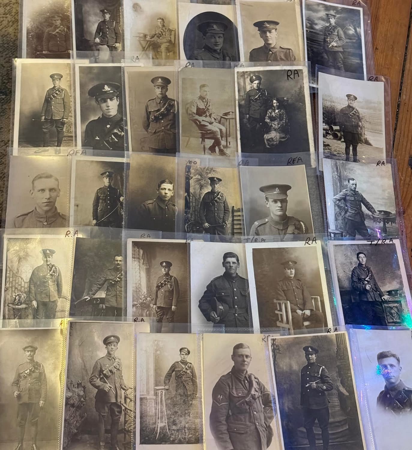 Collection of 59 x Original First World War Royal Artillery Photo Postcards