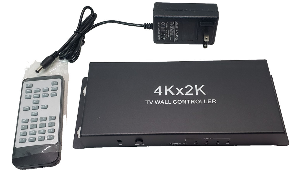 Video Wall Controller, 4K x 2K HD Display Seamless Splicing