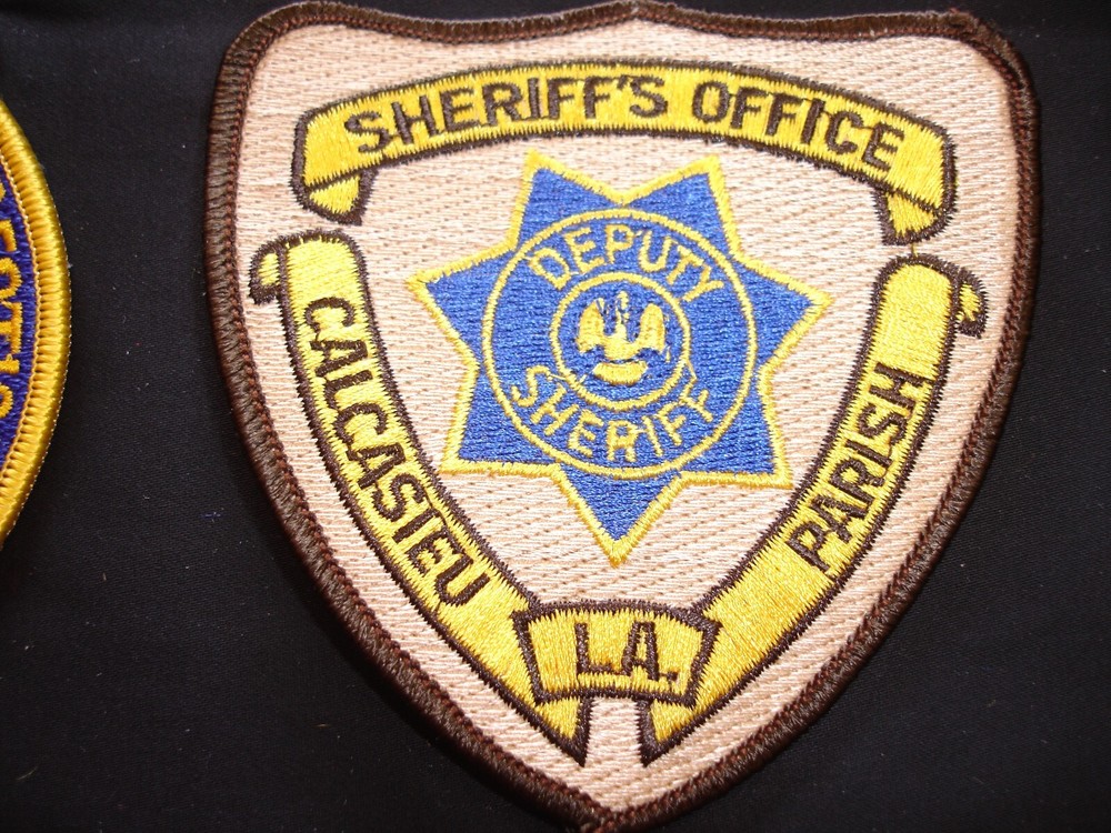 police sheriff security department vintage patch set for display