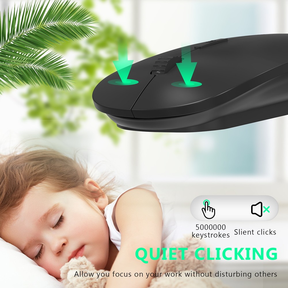 Slim Mini Wireless Keyboard Bluetooth/ Mouse For PC Laptop Mac iOS iPhone Tablet