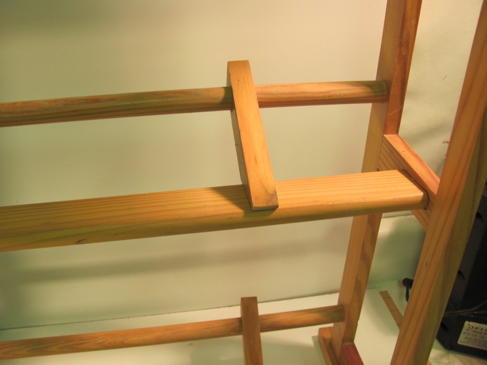 Solid Oak/Hardwood Dowel CD VHS Storage Rack – Made-in-USA