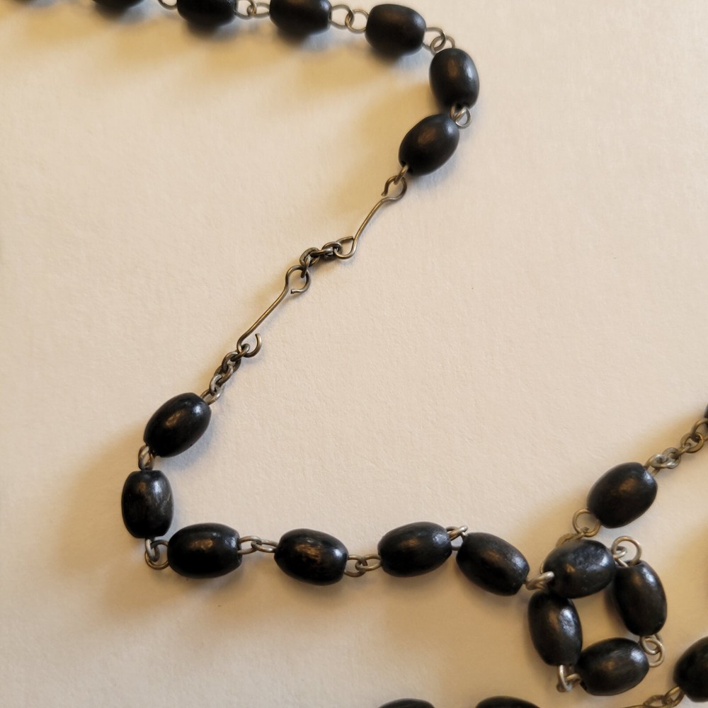Vintage Black and Silvertone Rosary Older Rosary