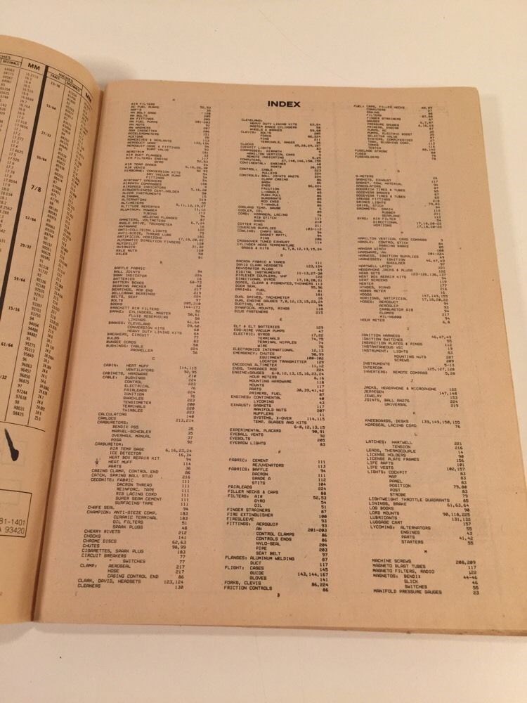Wil Neubert Aircraft Supply Catalog Number 11