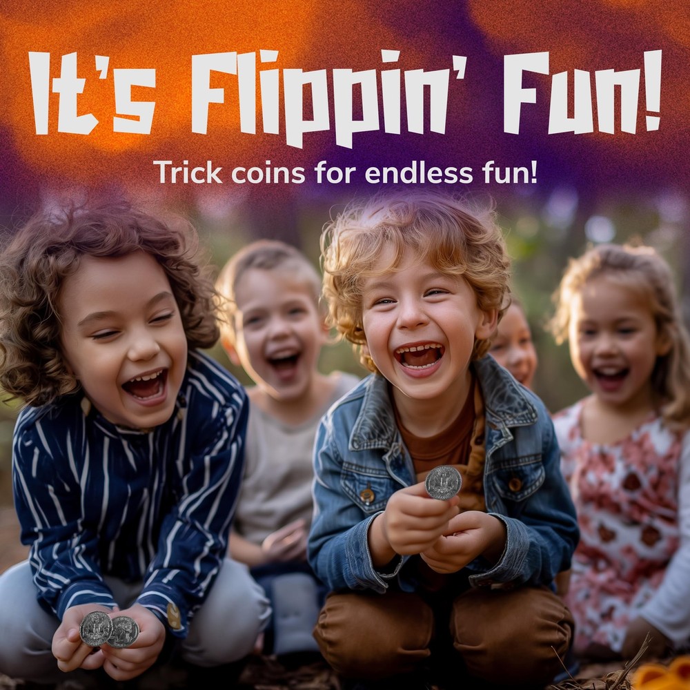 3pk Double Sided Coins | Includes 2 Quarters and 1 Small, Silver